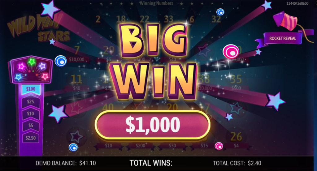 Wild_Win_Stars Winnings_Ticket Big_Win_Animation_$1000