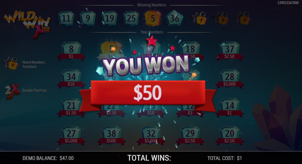 Wild_Win_Xtra Winning_Ticket 1_Match You_Win_Animation_$50
