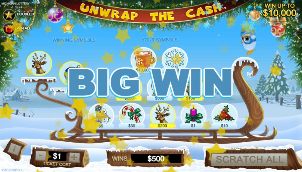Unwrap_The_Cash Winning_Ticket Big_Win_Animation_$500