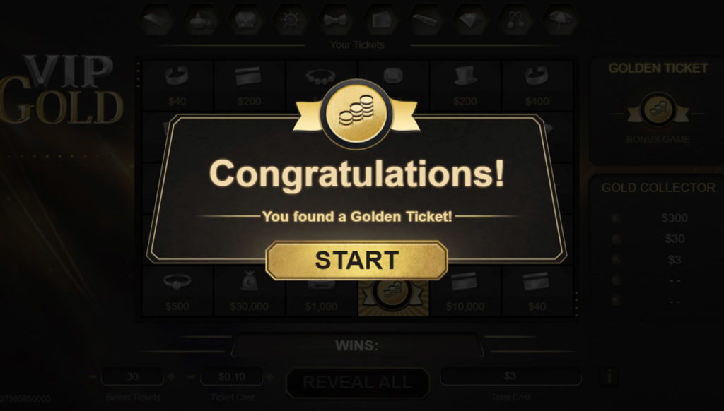 VIP_Gold Winnings_Ticket Golden_Ticket_Animation
