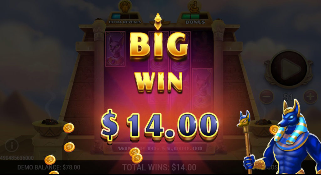 Fortunes_of_Cleopatra Winning_Ticket Big_Win_Animation_$14