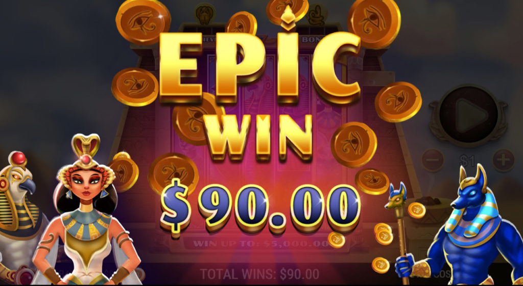 Fortunes_of_Cleopatra Winning_Ticket Epic_Win_Animation_$90
