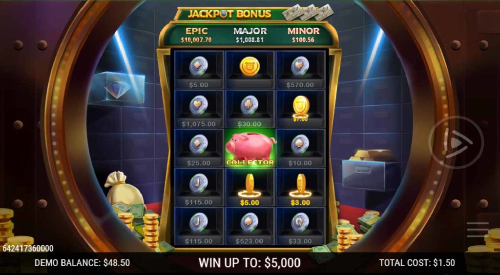 Jackpot_Blast Winning_Ticket Piggy_Collect_Coins