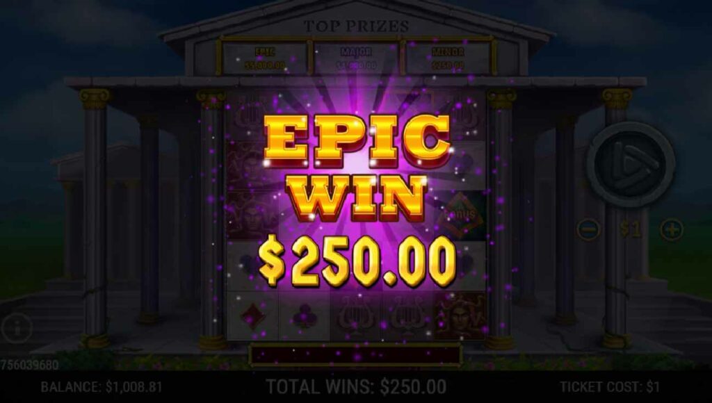 Myths_and_Money Winning_Ticket Epic_Win_Animation_$250
