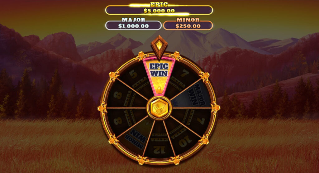 Bison-Stampede_Winning-Ticket_Bonus-Wheel_Epic-Jackpot-Win_$5000